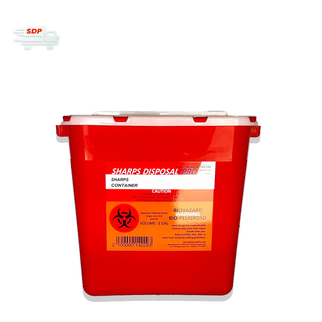 2 Gallon Sharps Container 1 Pack – Sharps Disposal Pro / Acudepot
